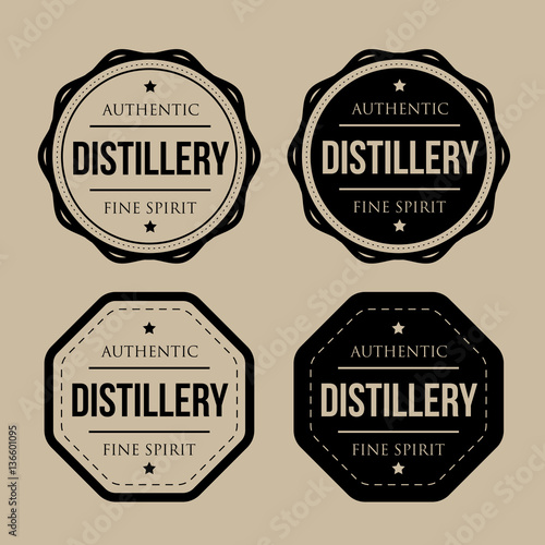 Distillery vintage logo stamp
