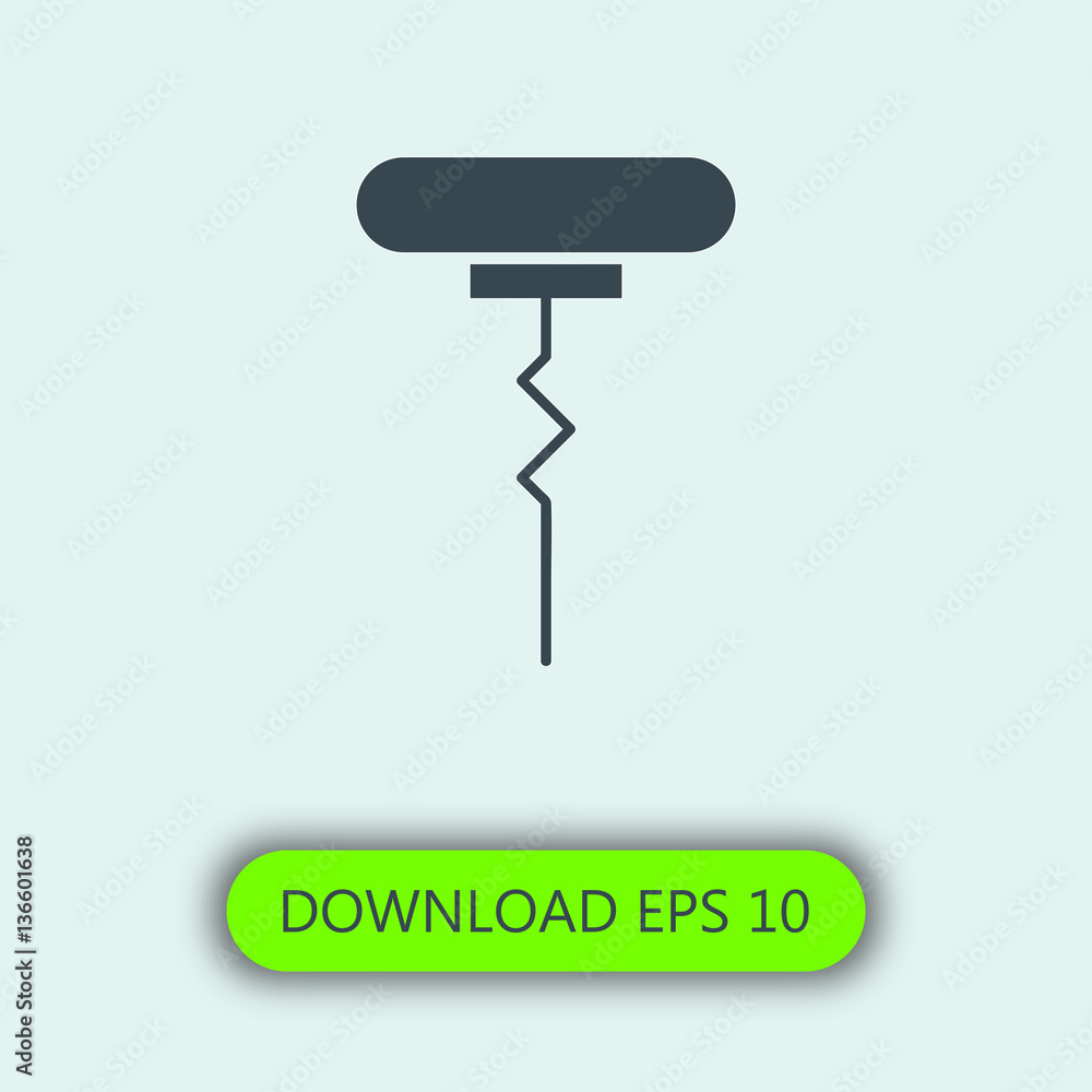 Corkscrew icon vector Corkscrew icon vector