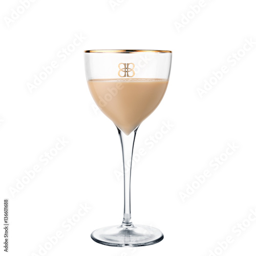Photography alcohol cocktail Baileys isolated on white background