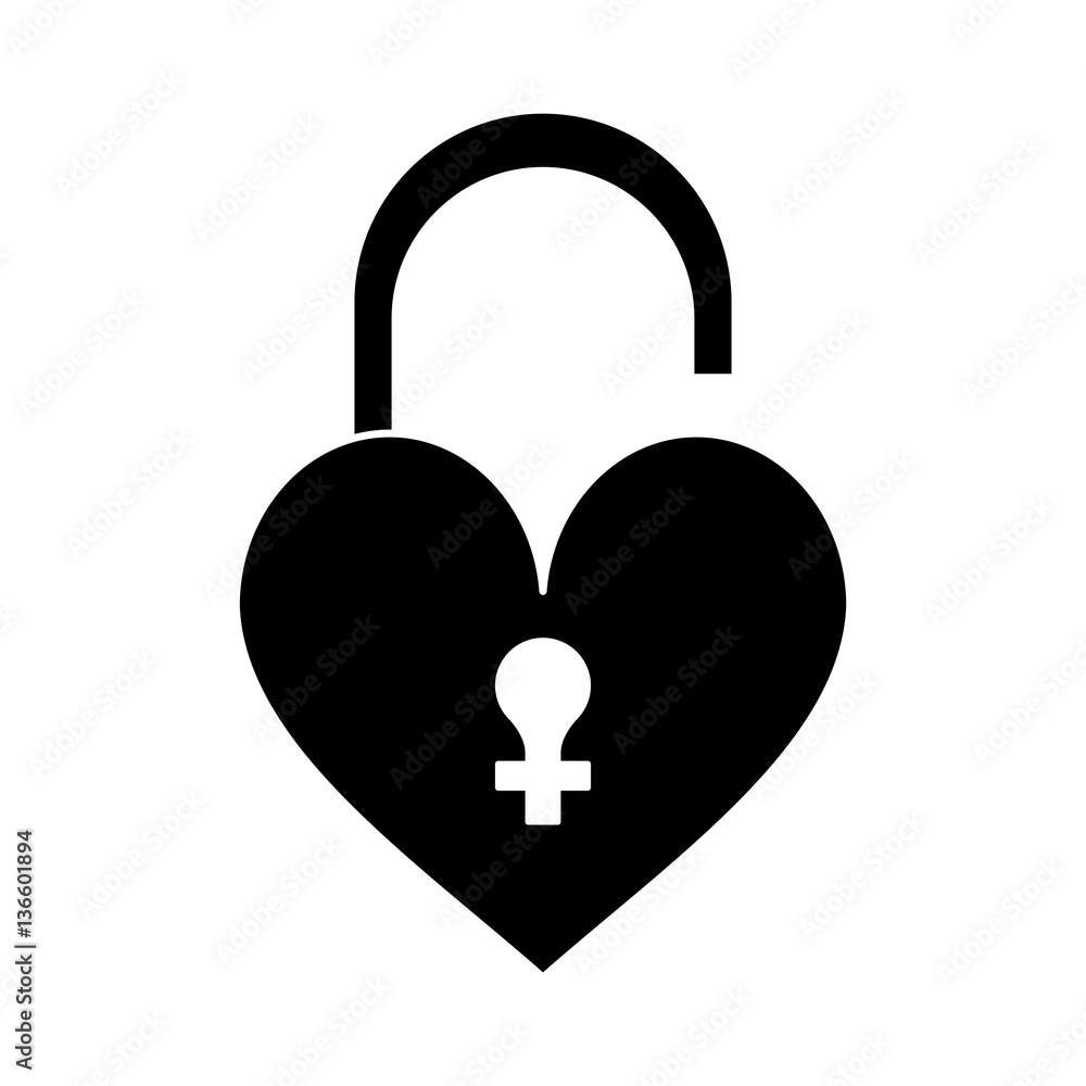 heart padlock female sign pictogram vector illustration eps 10 heart padlock female sign pictogram vector illustration eps 10