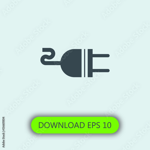 Plug in icon vector