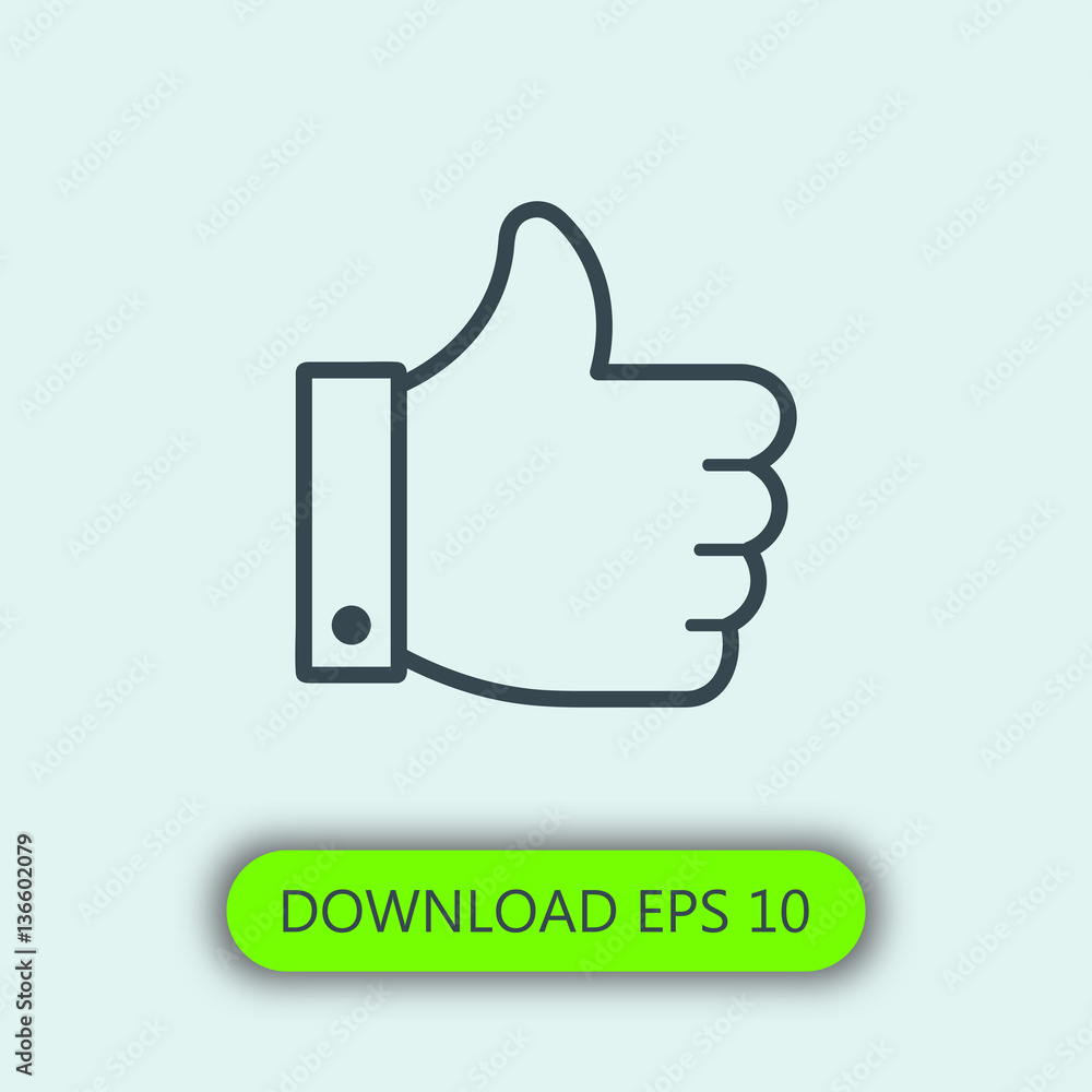 Like icon vector Like icon vector