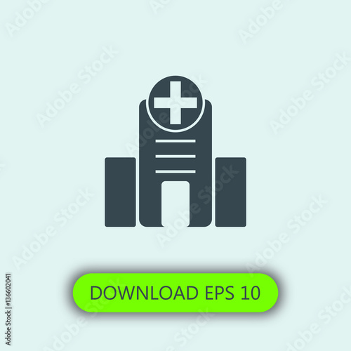 Hospital icon vector