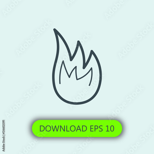 Free Download Flame icon vector - GFXLoad
