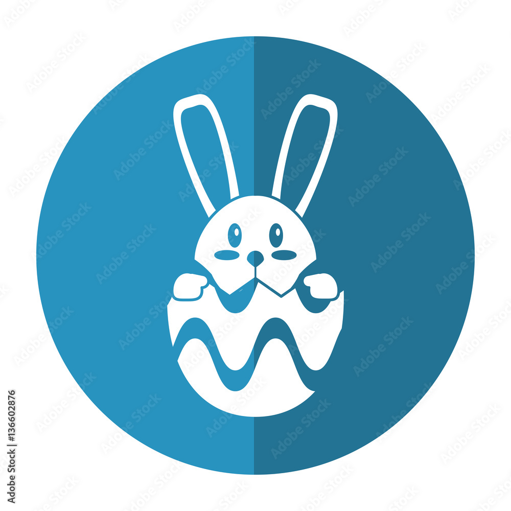 easter bunny in egg surprise shadow vector illustration eps 10 easter bunny in egg surprise shadow vector illustration eps 10