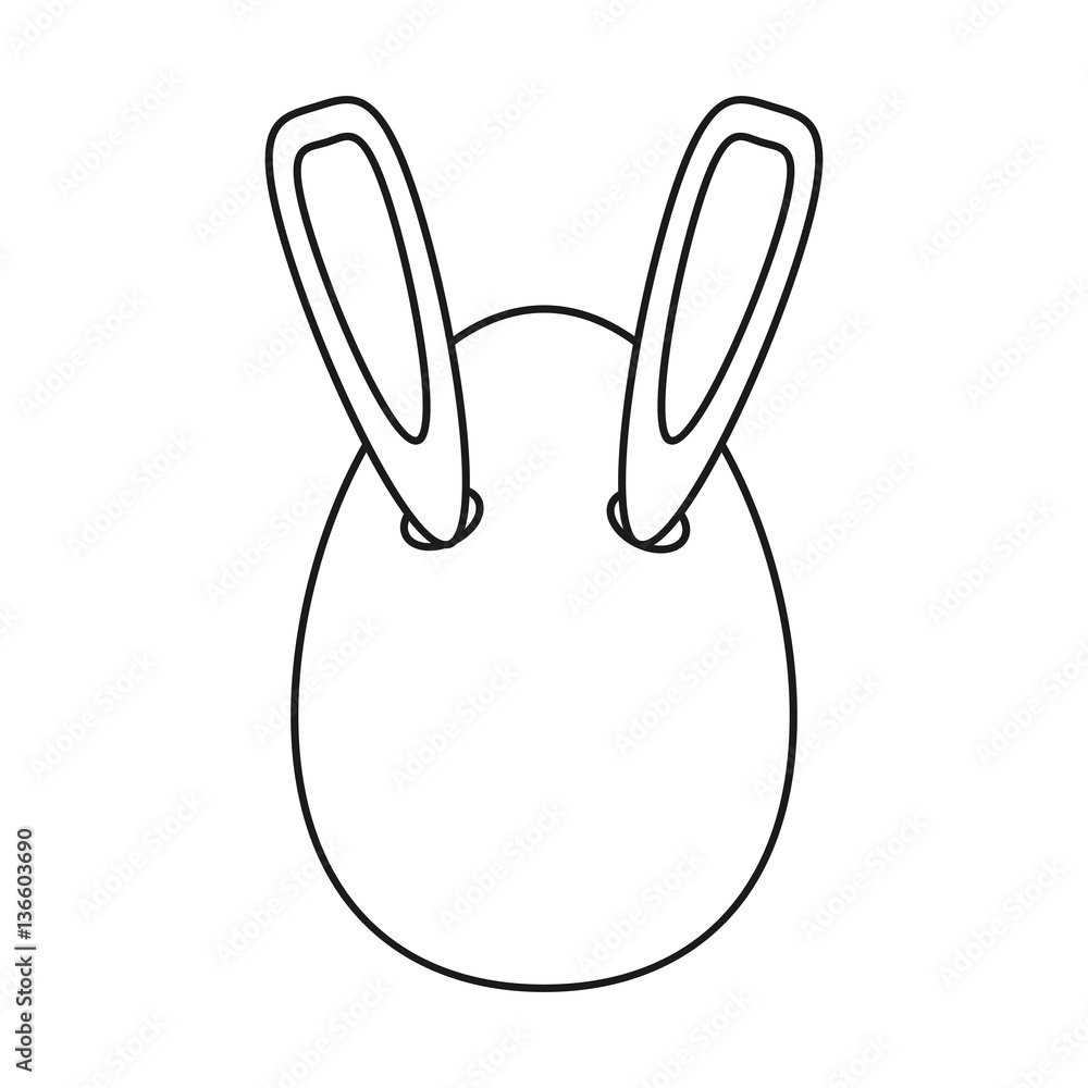 easter bunny ears in egg thin line vector illustration eps 10 easter bunny ears in egg thin line vector illustration eps 10