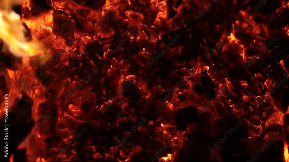 Flame fire movement on a black background Flame fire movement on a black background