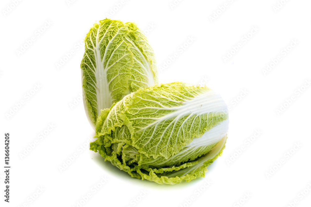 Chinakohl isoliert auf weiß StockFoto Adobe Stock