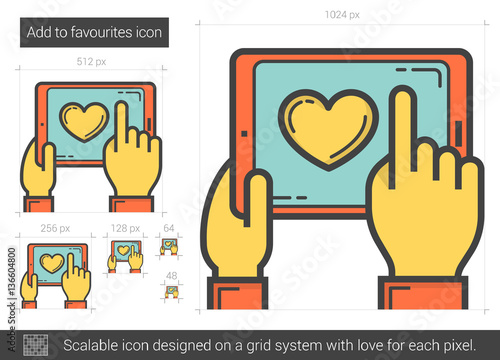 Add to favourites line icon.