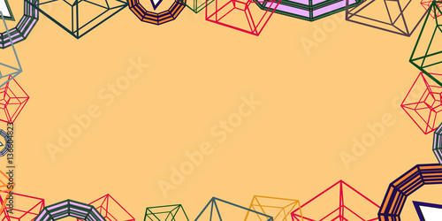 Frame made of geometric shapes eps10