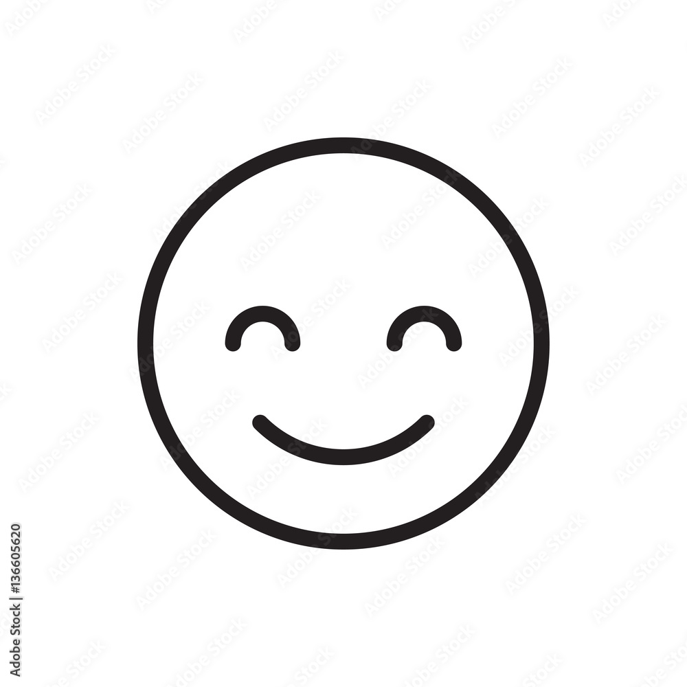 Fototapeta premium smiling emoticon icon illustration