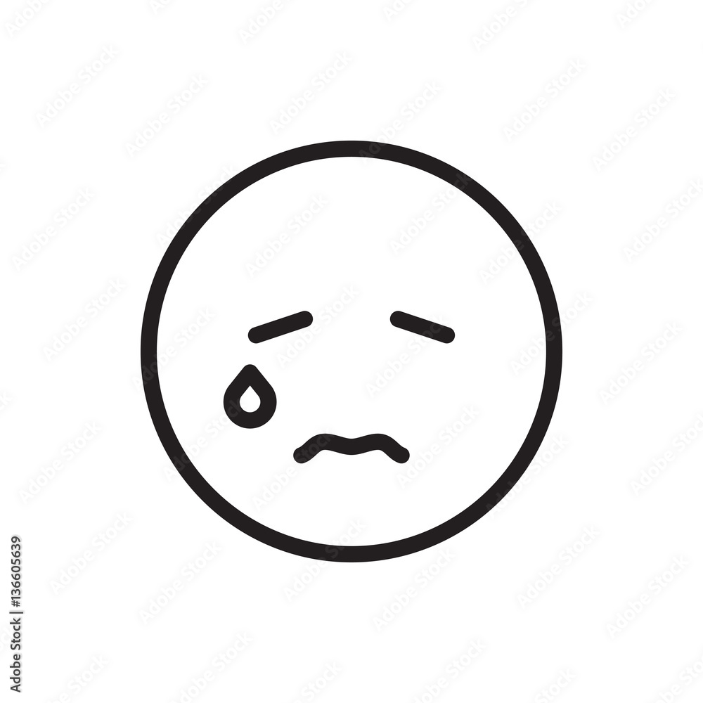 crying emoticon icon illustration crying emoticon icon illustration