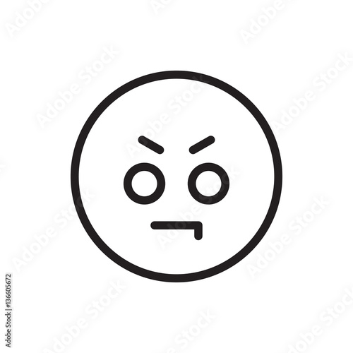 angry emoticon icon illustration