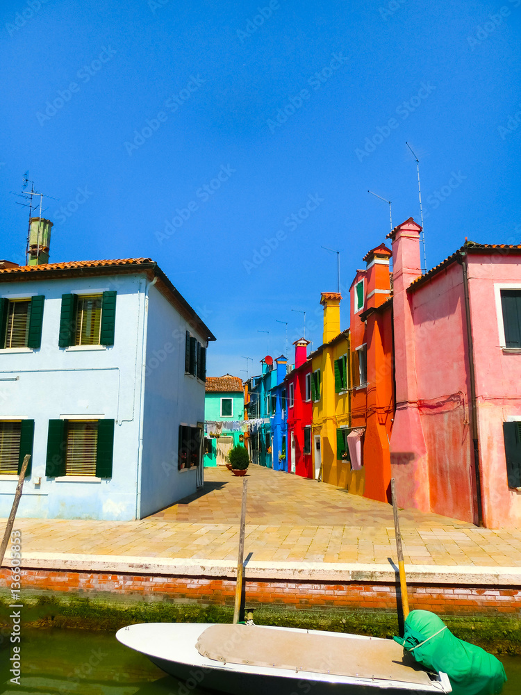 Burano, Venice, Italy - Colorful old houses