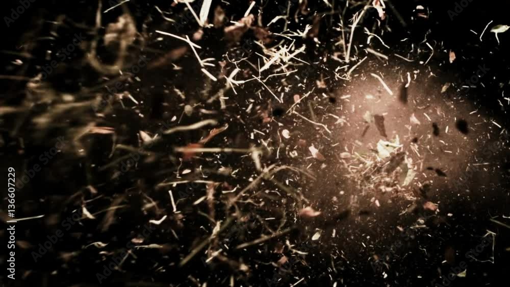 Falling Debris In Slow Motion Falling Debris In Slow Motion
