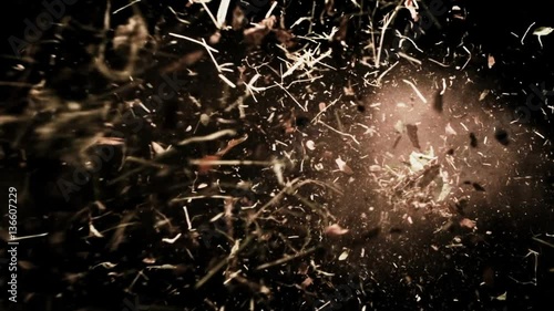 Falling Debris In Slow Motion