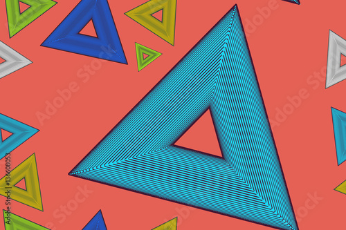 Seamless vector geometric strip pattern background