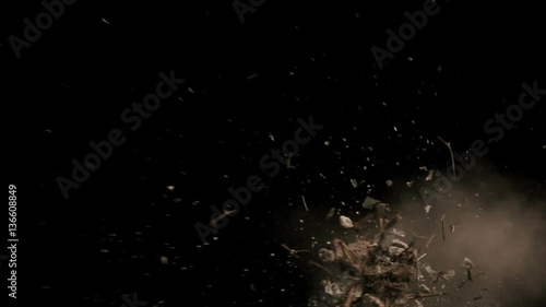 Falling Debris In Slow Motion