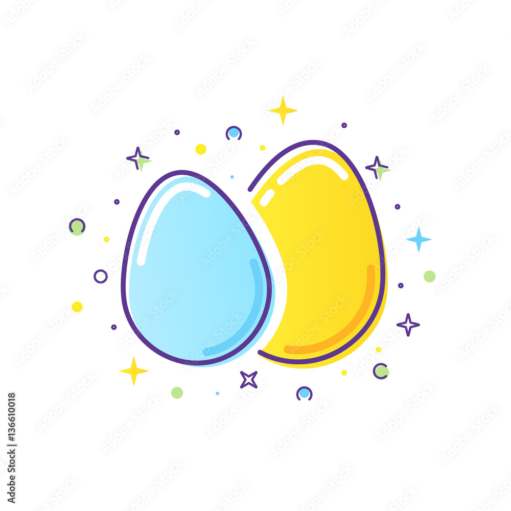Naklejka premium Happy easter card