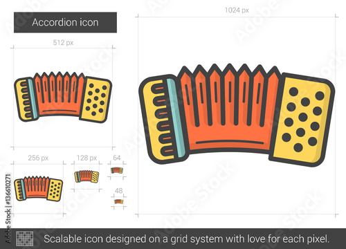 Accordion line icon.