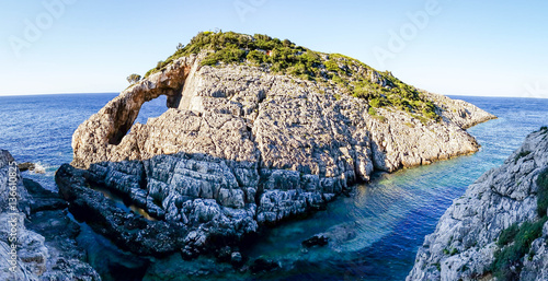 Bild auf Leinwand Rocky formations Korakonissi in Zakynthos, Greece