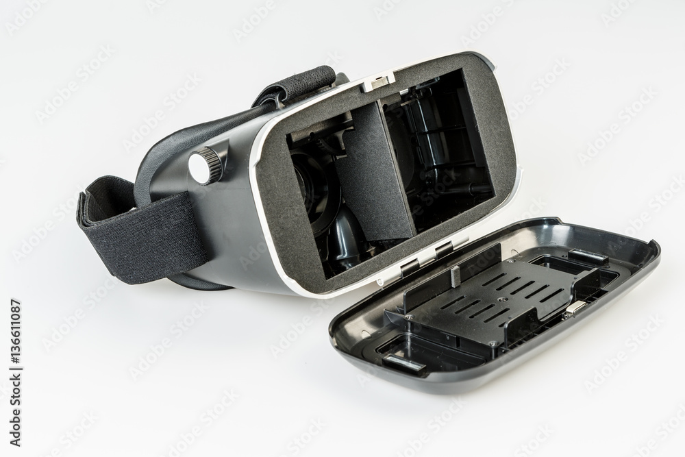 virtual reality simulator glasses for smartphone on white virtual reality simulator glasses for smartphone on white