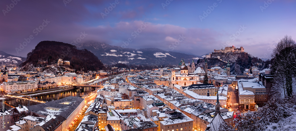 Salzburg Winter Sunset