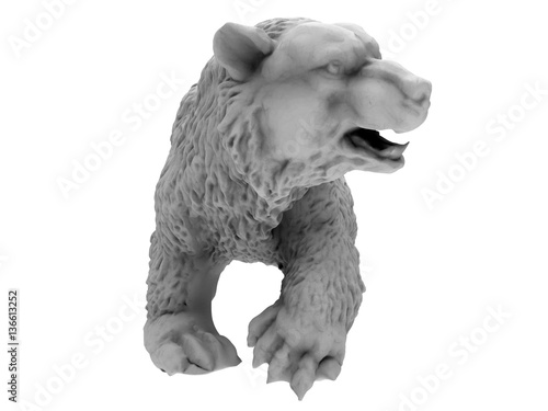 3D concept - bear front view