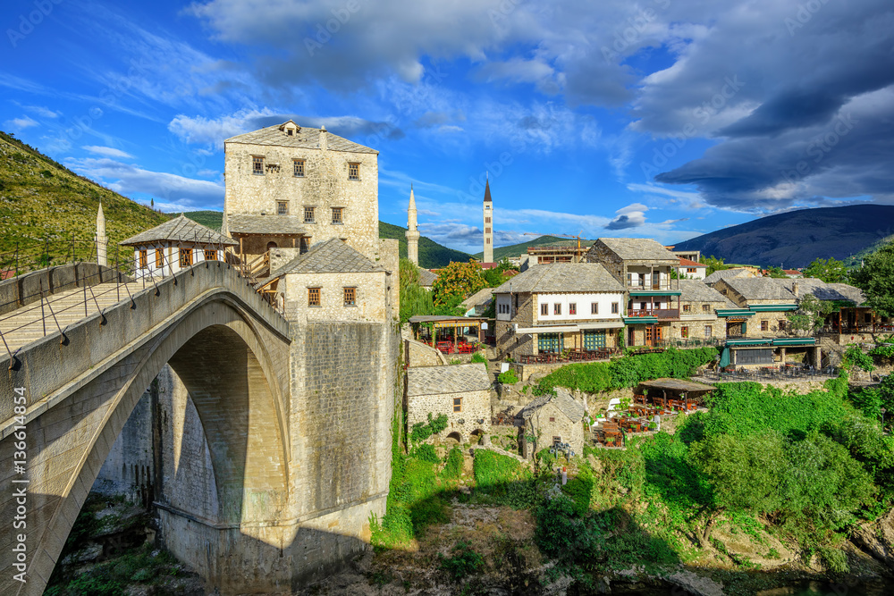 Old town and bridge in Mostar, Bosnia and Herzegovina