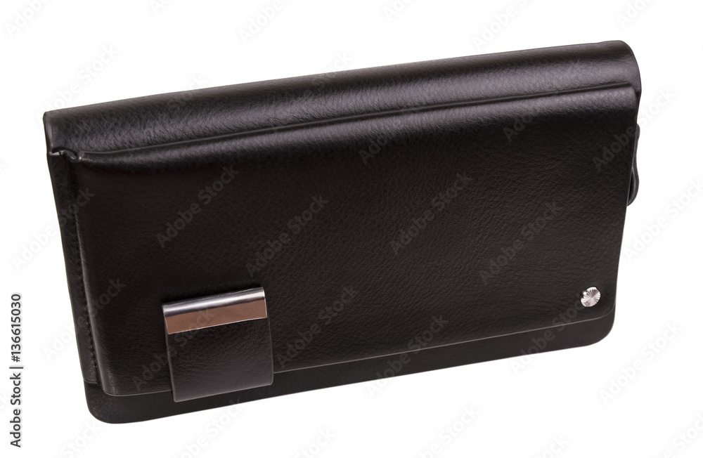 closed men's clutch bag on isolate background closed men's clutch bag on isolate background