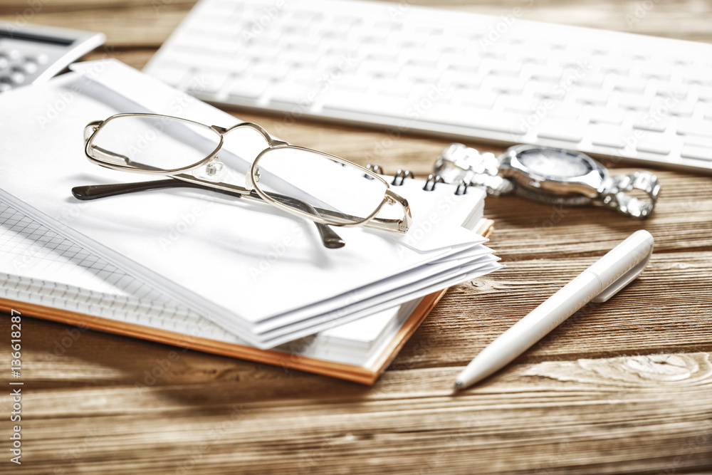 Fototapeta premium Business still life concept . Mixed media