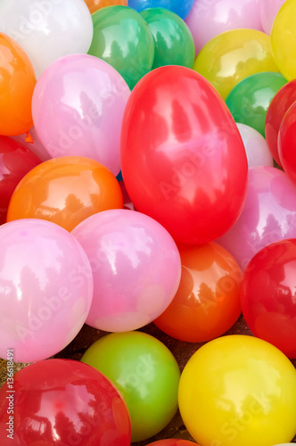 colored party balloons