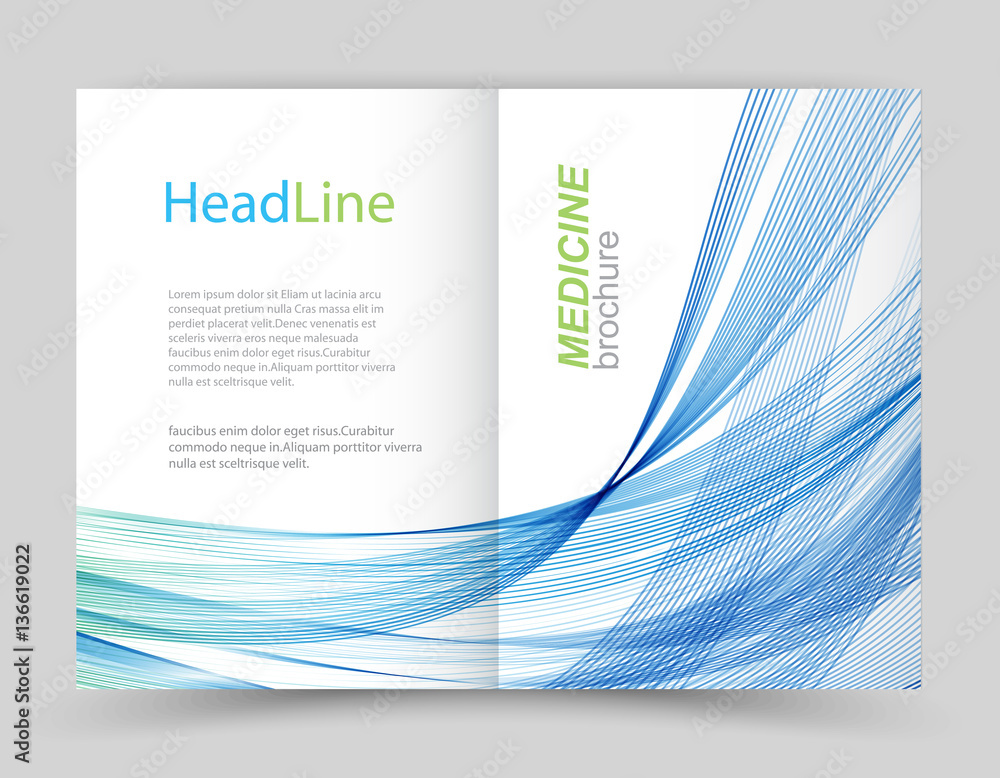 Fototapeta premium two fold business flyer template