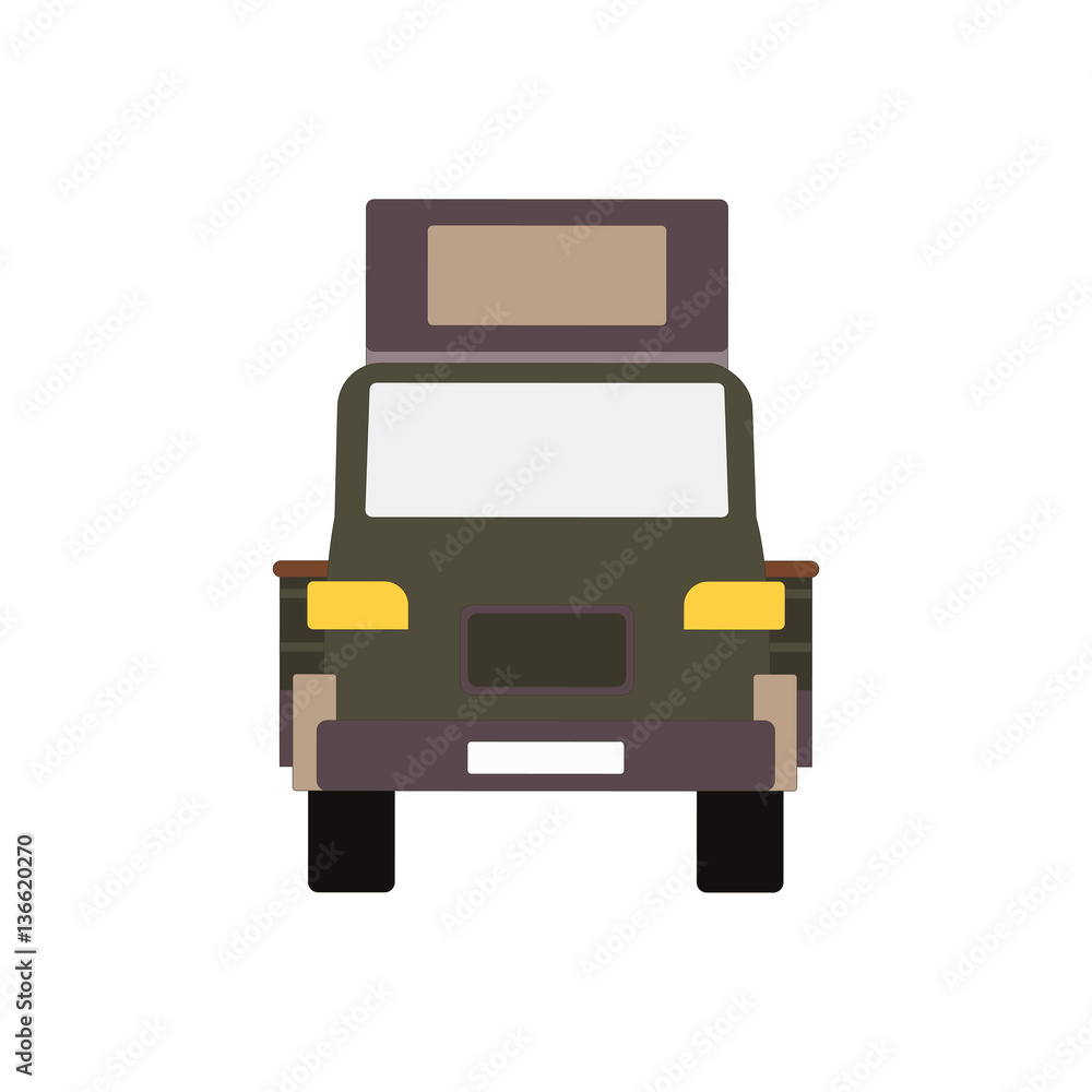 Commercial Delivery Van, Cargo Truck isolated on white. Vector illustration Commercial Delivery Van, Cargo Truck isolated on white. Vector illustration