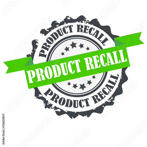 Product recall stamp.Sign.seal.Logo design