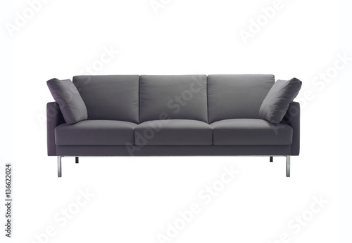 A modern sofa isolated with clipping path.
