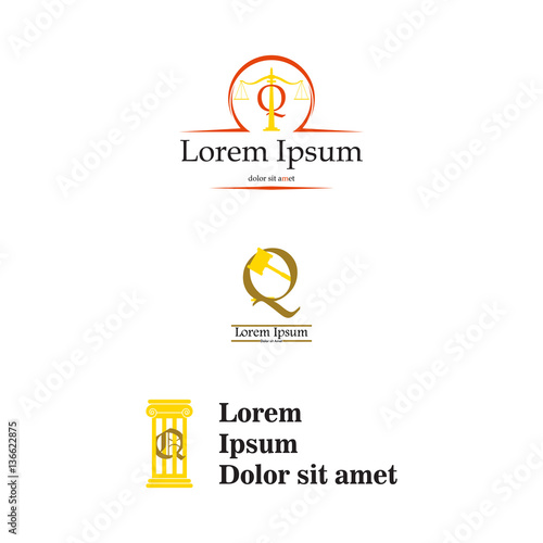 Letter Q law and attorney logo, elegant law and attorney firm vector logo design. Corporate, brand, identity