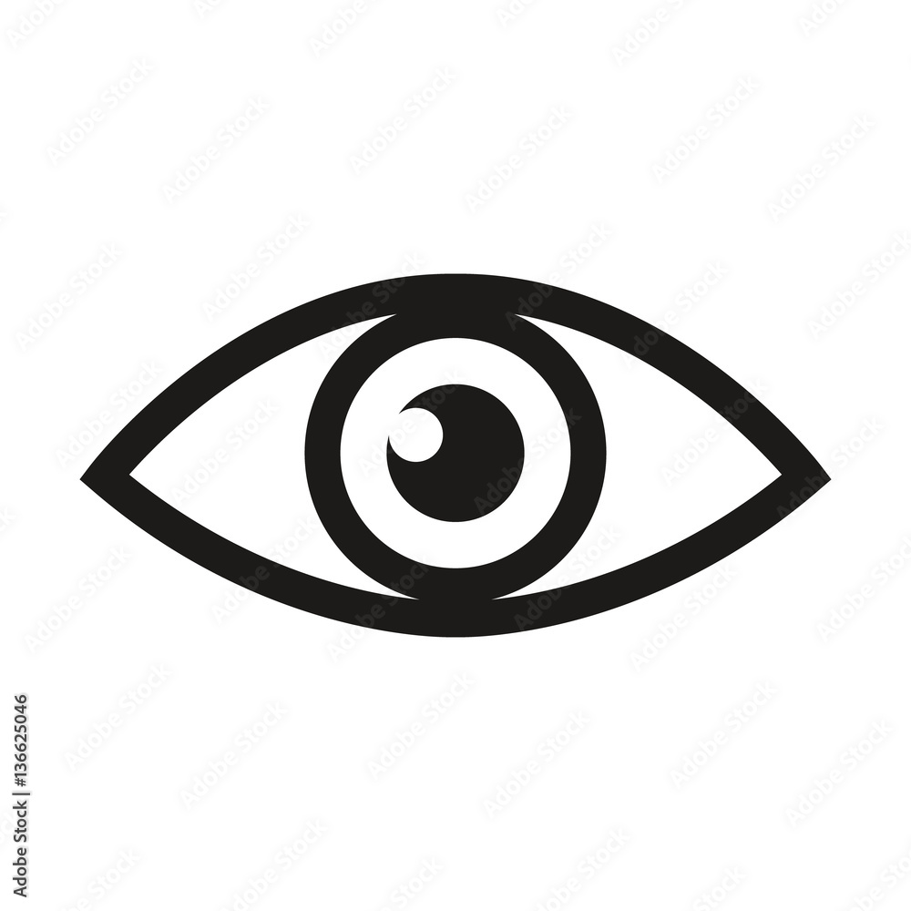 Eye retina scan or optometry eye exam line art icon for medical apps and websites Eye retina scan or optometry eye exam line art icon for medical apps and websites