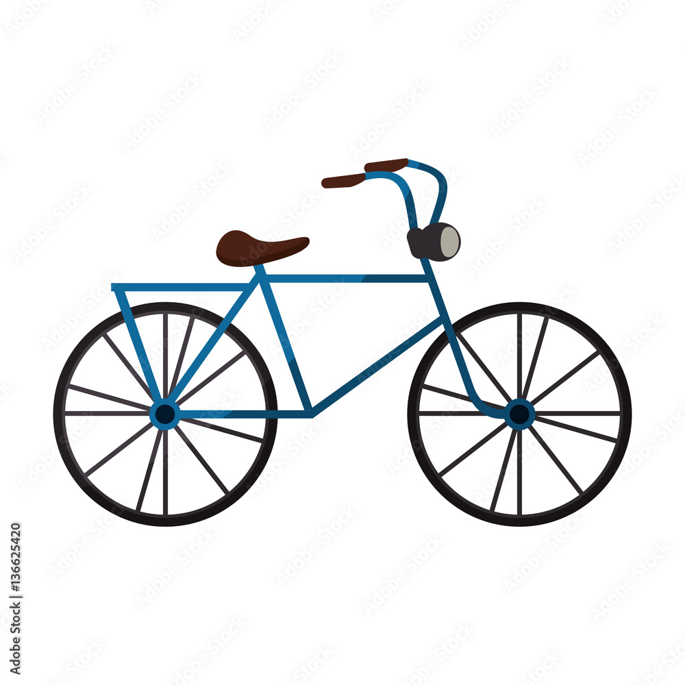 bicycle icon over white background. colorful design. vector illustration
