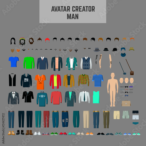 Avatar creator man. maker men avatar
