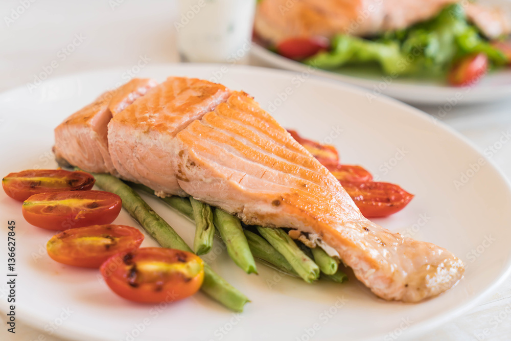 grilled salmon steak grilled salmon steak