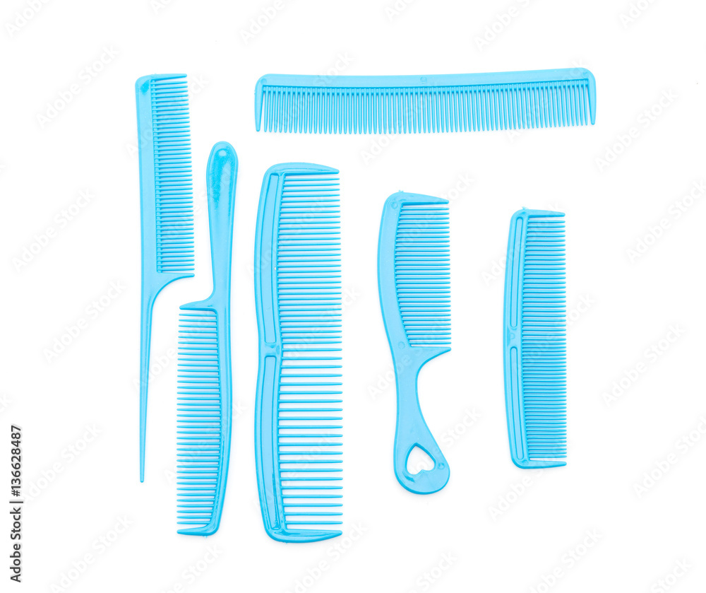 blue comb on white blue comb on white