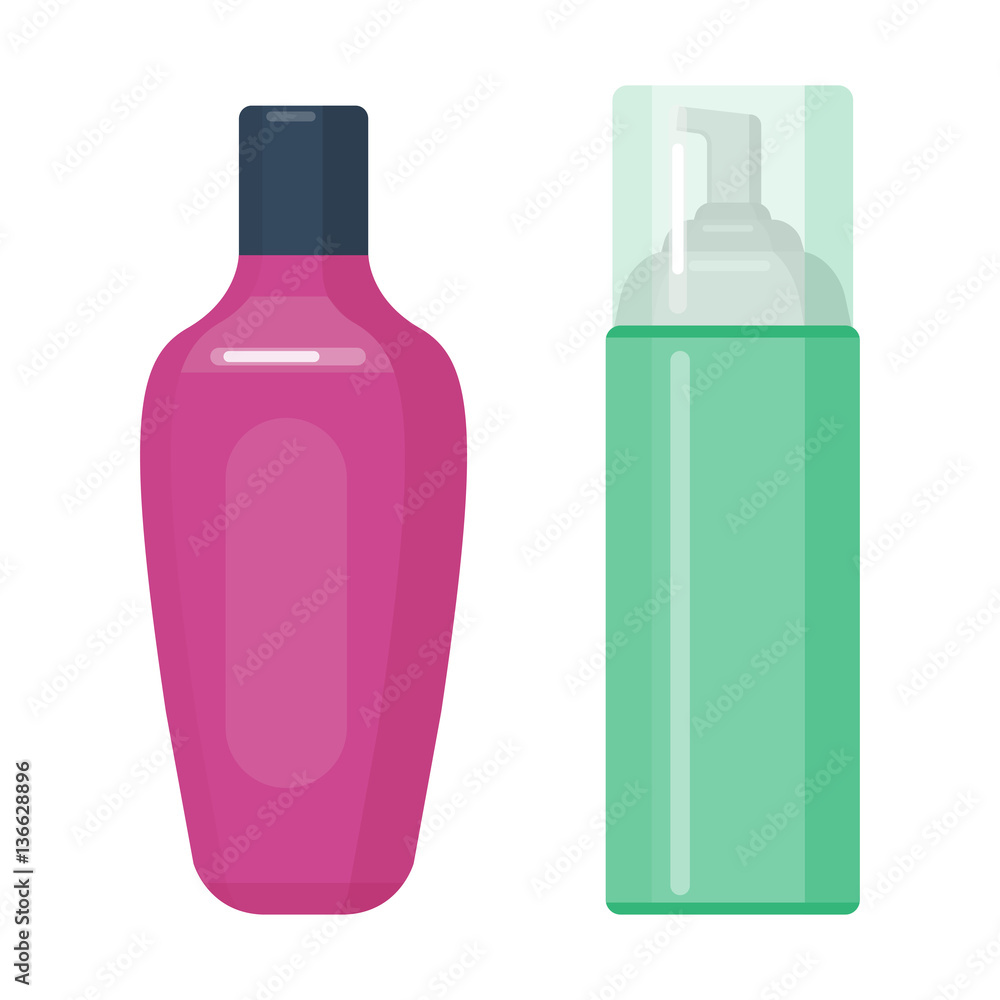 Set of cosmetic tubes isolated vector. Set of cosmetic tubes isolated vector.
