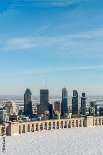 Montreal Skyline in winter