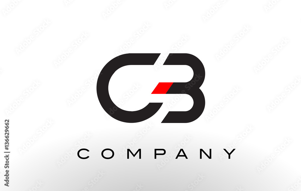 CB Logo.  Letter Design Vector. - obrazy, fototapety, plakaty 