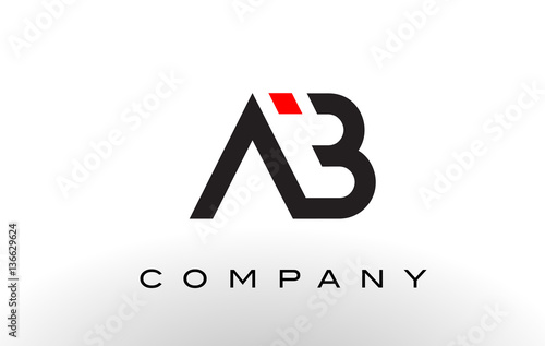 AB Logo.  Letter Design Vector.