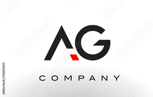 AG Logo.  Letter Design Vector. photo