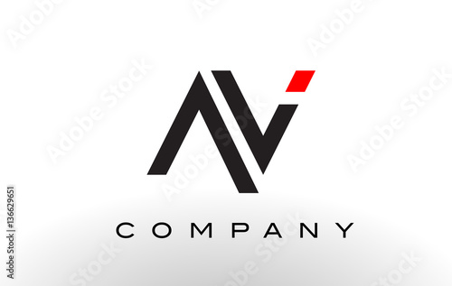 AV Logo.  Letter Design Vector.