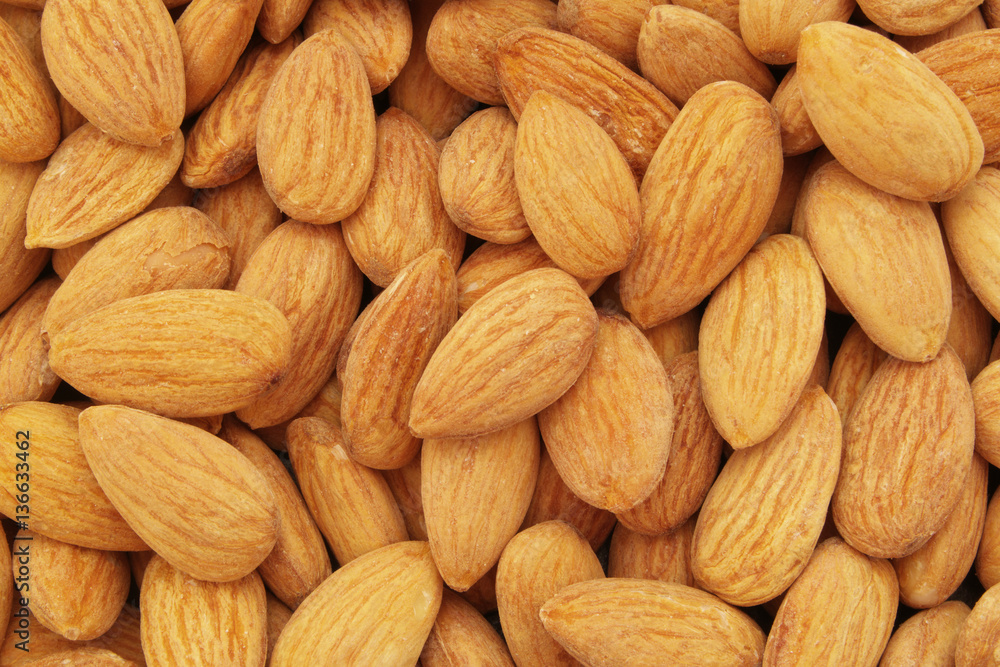 Almonds background Almonds background