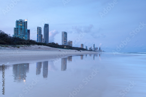 The Gold Coast skyline in Queensland Australia